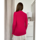 Малиновая кашемировая фактурная водолазка