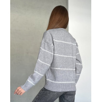 Ангоровий трикотажні светри сірого кольору в смужку