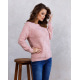 Рожевий картатий вовняний светр з люрексом