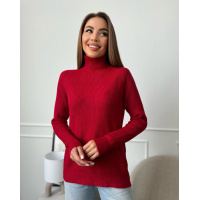 Красный вязаный гольф из кашемира