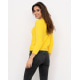 Жовтий еластичний в`язаний светр-травичка