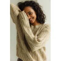 Бежевый женский джемпер Seventeen S851.5491