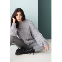 Серый женский свитер Seventeen S506.4907