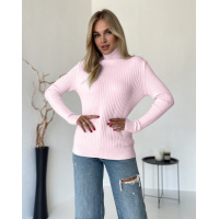 Розовый фактурный гольф