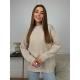 Бежевая теплая водолазка свободного кроя