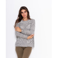 Меланжевий сірий вовняний светр