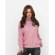 Розовый свитер-травка с высоким горлом