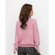 Розовый свитер-травка с высоким горлом