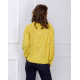 Желтый шерстяной свитер ажурной вязки