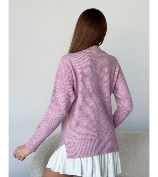Агноровый свободный свитер темно-розового цвета