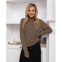 Коричневая теплая водолазка