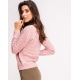 Рожевий ажурний вовняний светр