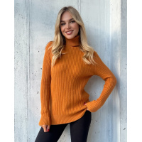 Горчичный фактурный гольф