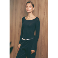 Черный женский лонгслив Seventeen 2257.6267