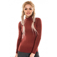 Коричневый демисезонный гольф из мягкой ангоры