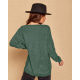 Зеленый свободный свитер с люрексом