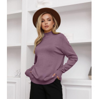 Сиреневая теплая водолазка