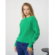 Зелений вовняний трикотажний светр
