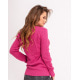 Рожевий вовняний светр з візерунком "Аран"