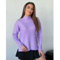 Ангоровый свободный свитер сиреневого цвета