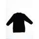 Чорний в`язаний подовжений светр з аплікацією