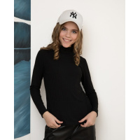 Чорна трикотажна фактурна водолазка Чорна трикотажна фактурна водолазка