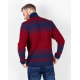 Бордово-синій трикотажний светр з високим горлом