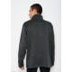 Темно-сірий теплий светр з блискавкою на горловині