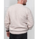 Бежевый шерстяной свитер фактурной вязки