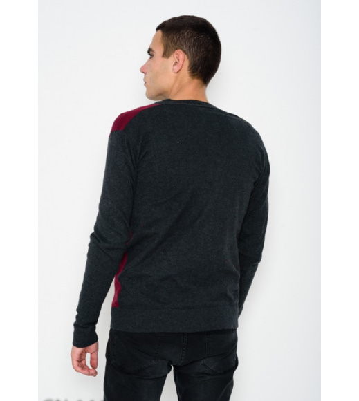 Тонкий ангоровий светр на гудзиках з глибоким V-подібним вирізом