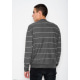 Сірий ангоровий светр з гудзиками і глибоким V-подібним вирізом