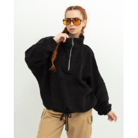 Черная шерстяная теплая толстовка