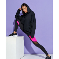 Черная трикотажная свободная толстовка с принтом