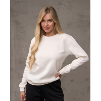 Утепленный свитшот молочного цвета