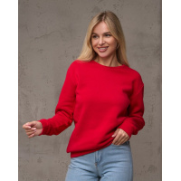 Утепленный свитшот красного цвета