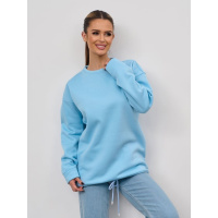 Голубая утепленная толстовка на кулиске