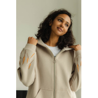 Бежевая женская толстовка на флисе Seventeen 2106.5481