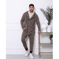 Серая трикотажная толстовка на молнии