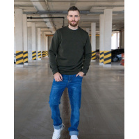 Теплый свитшот цвета хаки с надписями