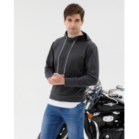 Темно-серая трикотажная толстовка с вставкой