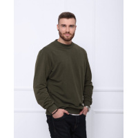 Трикотажная толстовка цвета хаки с манжетами