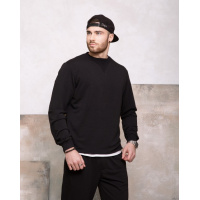 Черная трикотажная толстовка с манжетами