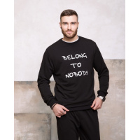 Черная трикотажная толстовка с принтом