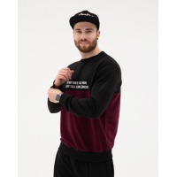 Черный трикотажный свитшот с принтом