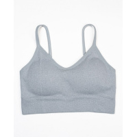 Серый бельевой топ в рубчик