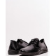 Черные спортивные туфли из эко-кожи