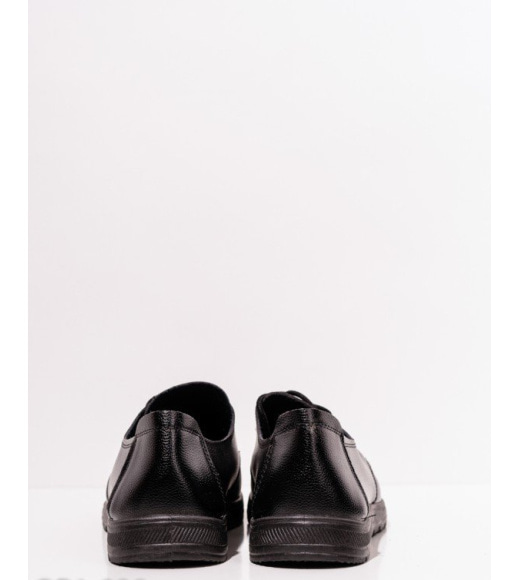 Чорні спортивні туфлі з еко-шкіри