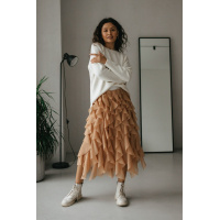 Кофейная свободная юбка Seventeen 2031.5298
