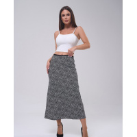 Черная принтованная юбка в бельевом стиле