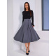 Серая юбка расклешенного кроя